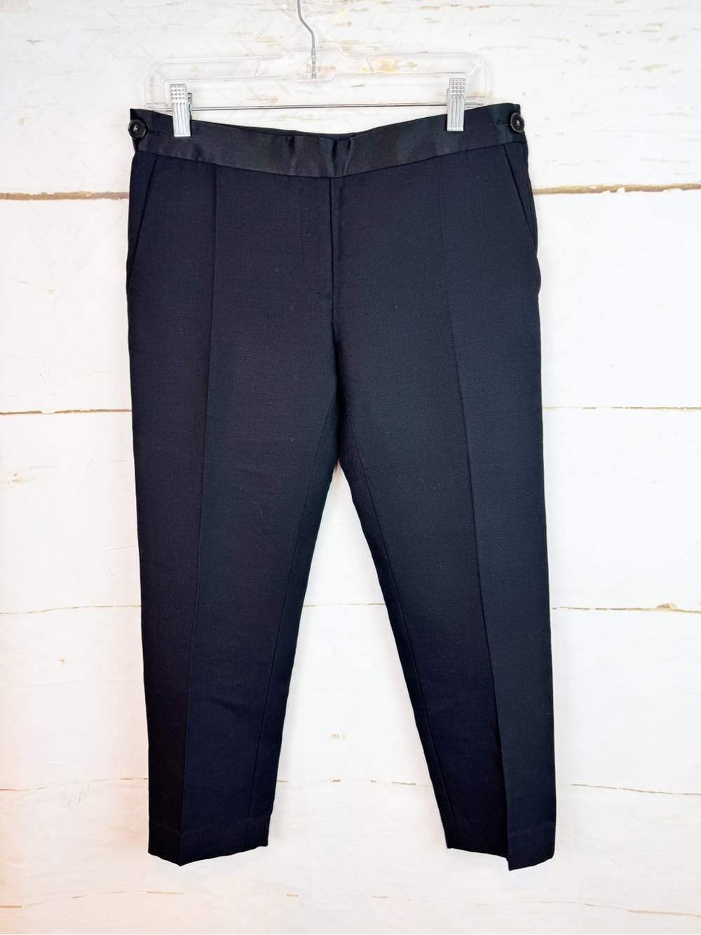 Victoria Beckham | Black Cropped Tuxedo Pant, 4 View 2